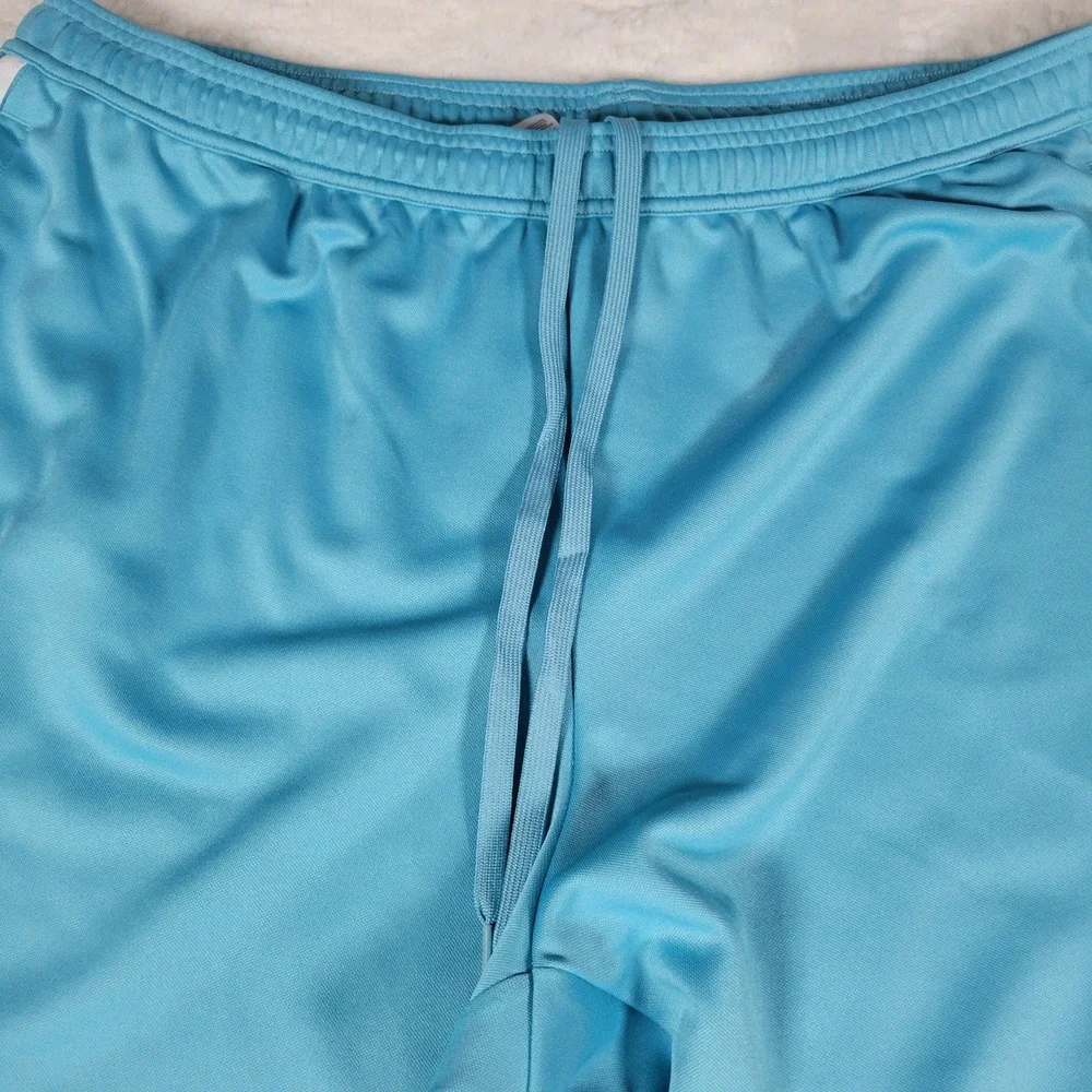 Adidas Tiro Track Pants Mens XL Light Blue White Stripes Zipper Cuffs Athletic